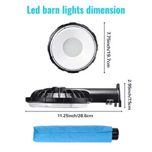 LED Barn Light 100W - 10000LM Dusk to Dawn Outdoor Lighting - 5000K Daylight - IP65 Waterproof Area Street Light with Photocell for Farmhouse Barns Garage Yard Warehouse Outdoor Security Lighting