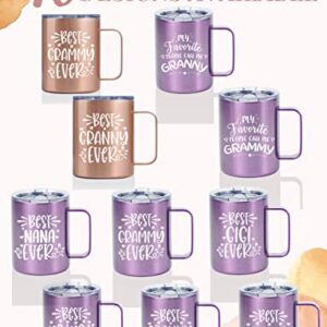 Onebttl Gigi Christmas Gifts for Grandma, Insulated Stainless Steel Coffee Mug with Lid and Handle, Birthday, Mother's Day gifts, Shimmering Purple, (12 oz) Best Gigi Ever