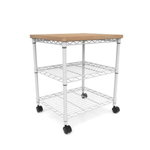 safco products deskside wire machine stand, holds up to 200 lbs. white
