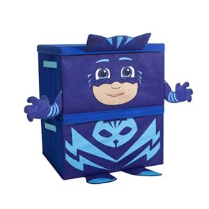 idea nuova pj mask catboy figural 2 piece stackable toy storage box set