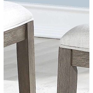 Steve Silver Molly Dining Contemporary Lodge Styling with Padded Seats Grey Oak Finish, Set of 2 Side Chair, Washed Gray