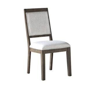 Steve Silver Molly Dining Contemporary Lodge Styling with Padded Seats Grey Oak Finish, Set of 2 Side Chair, Washed Gray