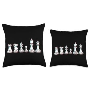 Chess Gifts & Accessories Smiling Pieces Player Club Chessboard Chess Throw Pillow, 18x18, Multicolor