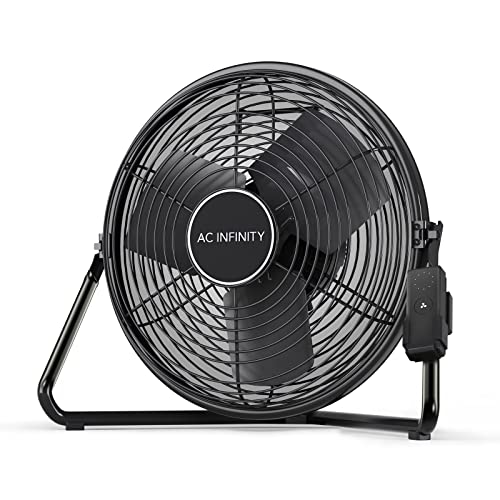AC Infinity CLOUDLIFT S14, Industrial Wall Fan with Wireless Speed Controller, 14" High Velocity Shop Fan Floor Stand or Wall Mount, for Gyms, Garages, Greenhouses, and Warehouses