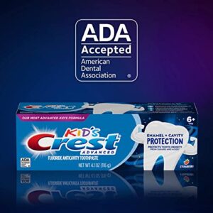 Crest Kids Advanced Toothpaste Enamel + Cavity Protection with Fluoride for Anticavity, 4.1oz (Pack of 3)