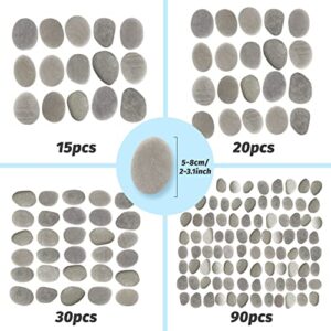 DALTACK 20PCS Large Rocks,Natural River Flat Rocks for Painting, 2"-3" Inches Stones for Arts & Craftingt