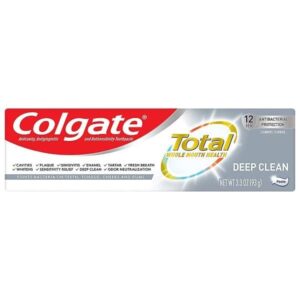 colgate total deep clean toothpaste 12hr antibacterial protection 3.3 0z