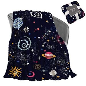 wucidici planet throw blanket lightweight soft cozy moon blanket for couch sofa bed 50"x 60"