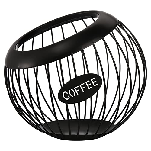 TOPZEA Coffee Pod Holder, Metal Large Capacity K Cup Holder Coffee Capsule Storage Basket for Coffee Bar, Espresso Coffee Pod Organizer for Counter, Coffee Station Organizer, Coffee Bar Accessories