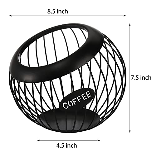 TOPZEA Coffee Pod Holder, Metal Large Capacity K Cup Holder Coffee Capsule Storage Basket for Coffee Bar, Espresso Coffee Pod Organizer for Counter, Coffee Station Organizer, Coffee Bar Accessories