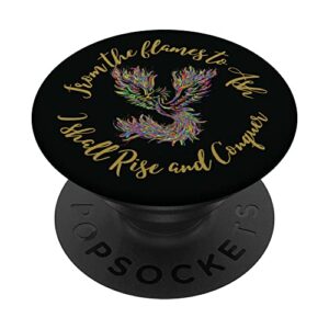 phoenix rising - from flames and ash popsockets swappable popgrip
