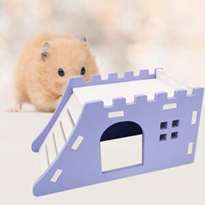 Yirtree Chinchilla Hut Easy Cleaning Stable Structure Mouse Nest House Toy Small Animal Supplies Purple