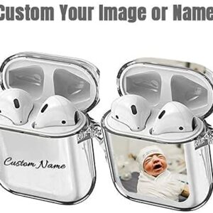 customgift Custom Clear Airpods 3 TPU Cover DIY Picture,Photo Gift Shock Absorption Soft for Airpod Pro Case 1 & 2 ,with Keychain Black,White,Fluorescent Green clear,black,white,fluorescent