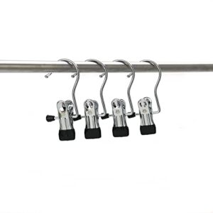 haizluop boot hangers for closet, boot clips hooks for hanging boots, metal hanger clips, chrome, 4 pack