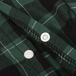 Plaid Dog Shirt Pet Plaid Clothes Shirts for Small Medium Large Dogs Puppy Cats Dog Button Up Shirt (Large, Green)