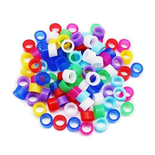 LIXFDJ with Numbered Bird Leg Clip Plastic Ultralight Ring Bird Ring Leg Bands for Parrot Clip Rings Finch Canary Gouldian Diameter 2mm 3mm 4mm 5mm,100pcs Bird Foot Ring with 1pcs Installer//6