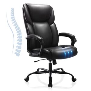 zunmos office swivel task chair, dark black