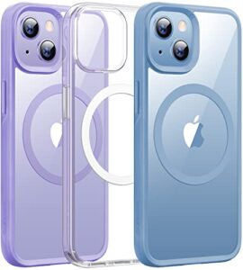 casekoo magnetic designed for iphone 14 case & iphone 13 case [no.1 strong magnets][never yellow][military grade drop protection] compatible with magsafe protective thin cover 6.1 inch 2022-clear
