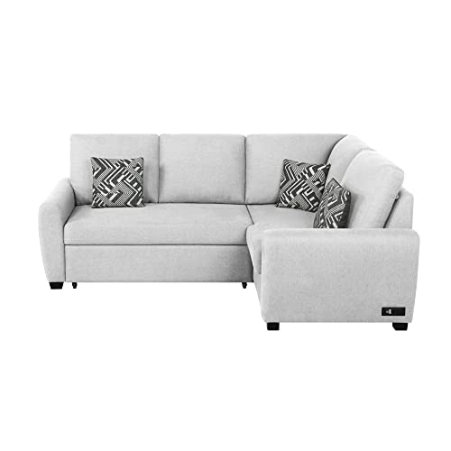 Lifestyle Solutions Convertible Sofa, Ivory