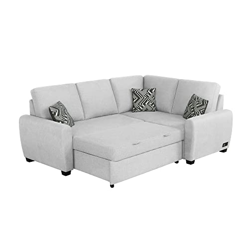 Lifestyle Solutions Convertible Sofa, Ivory