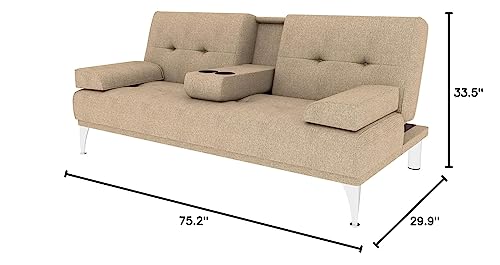 Serta Convertible Sofa, Sand