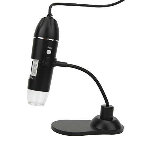 Velaurs USB Digital Microscope, Convenient 50X-1000X High Resolution 8 LED Lights Microscope for Archaeological Research for Biological Research