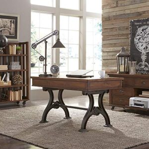 liberty furniture industries arlington house writing desk, w56 x d30 x h31, brown