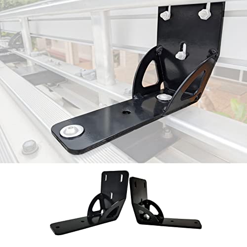 LicBund 50mm Awning Bracket Gusseted Awning Holder Compatible with Thule Rhino Heavy Duty Bar 2 Awning Bracket 813402