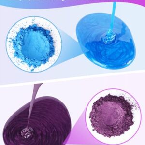 LET'S RESIN 36 Colors Mica Powder, Mica Pigment Powder for Epoxy Resin/UV Resin, Natural Colorant Dye for Soap/Candle Making, Lip Gloss,Nail Polish, Slime and Bath Bomb