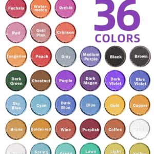 LET'S RESIN 36 Colors Mica Powder, Mica Pigment Powder for Epoxy Resin/UV Resin, Natural Colorant Dye for Soap/Candle Making, Lip Gloss,Nail Polish, Slime and Bath Bomb