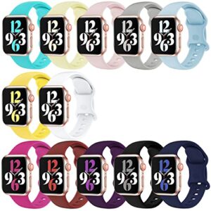 [12 pack] watch bands compatible with apple watch bands 42mm 44mm 45mm 49mm women men, bravely klimbing soft silicone sport strap replacement wristbands compatible with iwatch series 8 7 6 5 4 3 2 1 se ultra
