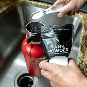 DrinkTanks 4 oz Tank Powder Bag 2-Pack (8 oz); All natural cleaner for stainless steel, plastic, silicone, growlers, & hydration packs; Biodegradable, residue free, & USA made