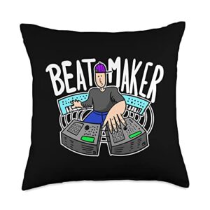 beat maker i make beats throw pillow