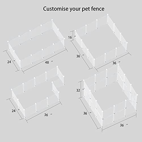 Pet Playpen, Yard Fence for Guinea Pigs, Bunny, Ferrets, Mice, Hamsters, Hedgehogs, Puppies, Turtles