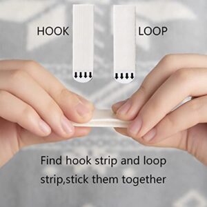 48Pairs(96strips) Small Picture Hanging Strips Heavy Duty, Removable Hook and Loop Strips, Picture Hanger Adhesive Strips Perfect for Wall Art Hanging
