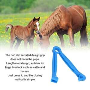 Zerodis Umbilical Cord Clips, Umbilical Cord Clamp Non Slip Serrations for Horse for Farm for Cattle