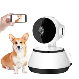 qiocobo smart pet camera for dog cat,2 way audio voice interaction, pet monitor detection alarm, night vision security camera, picture alarm push