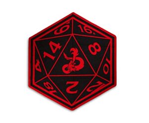 dungeons & dragons red d20 dice printed area rug | indoor floor mat, accent rugs for living room and bedroom, home decor for kids playroom | dungeon master gifts and collectibles | 52 x 45 inches