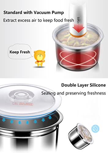Bear DFH-B20J1 Smart Self Heated Lunch Box, Mini Hot Pot, Leakproof Plug-in Lunch Box with Keep Warm Function, Blue, 2L