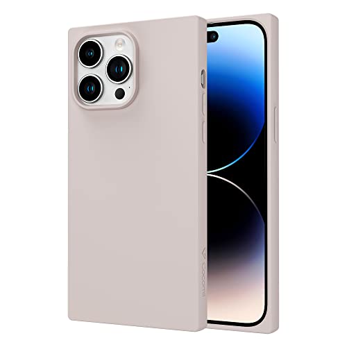 COCOMII Square Case Compatible with iPhone 13 Pro Max - Silicone, Slim, Matte, Soft Touch, Microfiber Lining, Fingerprint Resistant, Anti-Scratch, Shockproof (Antique White)