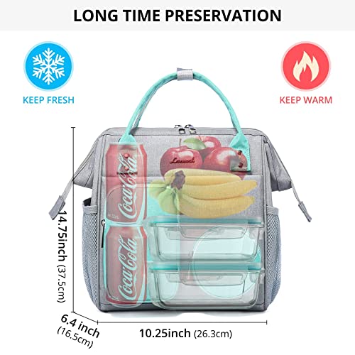 LOVEVOOK Lunch Bag for Women, Large Lunch Bag, Water Resistant Lunch Box for Women, Lunch Tote with Removable Shoulder Strap, Lunch Cooler for Work, Picnic, Travel