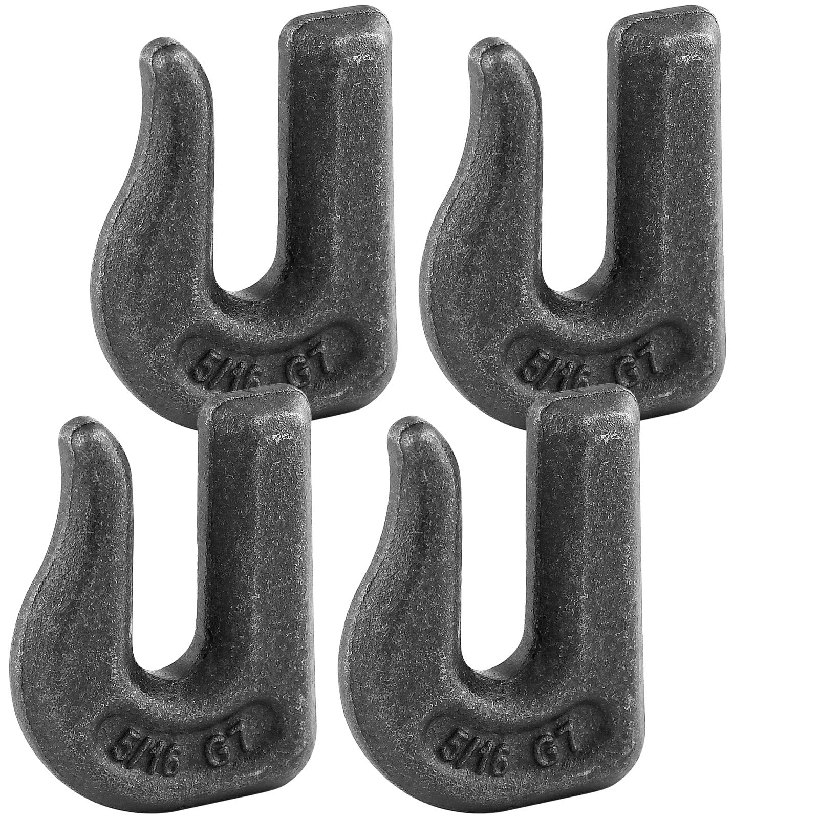 Robbor 5/16 inch Chain Hook Grade 70 Weld On Grab Hook Designed to be Welded onto Flatbed Trailers, Tractors and Other Similar Equipment