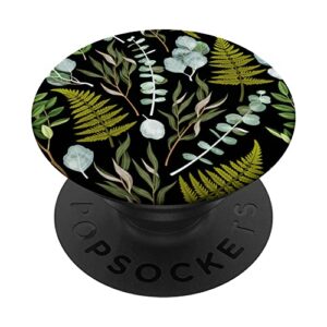 eucalyptus green leaf watercolor branches leaves plant popsockets swappable popgrip