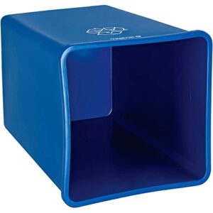 Global Industrial Square Recycling Trash Can, 35 Gallon, Blue