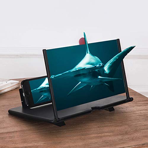 Screen Magnifier 2021 Newest Version - 3D HD Screen Magnifier for Cell Phone, Smartphone Foldable Screen Magnifier, Foldable Phone Stand with Screen Amplifier, Compatible with All Smartphones