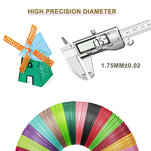 3D Pen Filament Refills 30 Colors, Yungden PLA 1.75mm for 3D Pen, High Precision Diameter Tolerance ±0.02MM, 300 feet in Total, 3D Pen Colors, Compatible with MYNT3D, SCRIB3D 3D Pens and 3D Printer