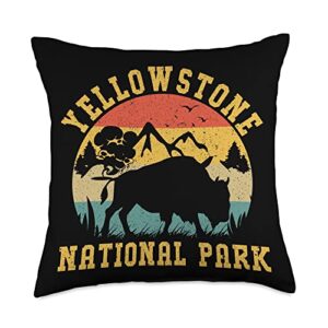 national park gifts & accessories national park hiking-conservation yellowstone throw pillow, 18x18, multicolor