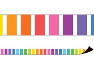 teacher created resources colorful stripes magnetic border (tcr77563)