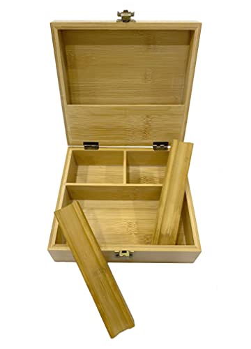 Cali Factory Bamboo Stash Box Plain (Large)