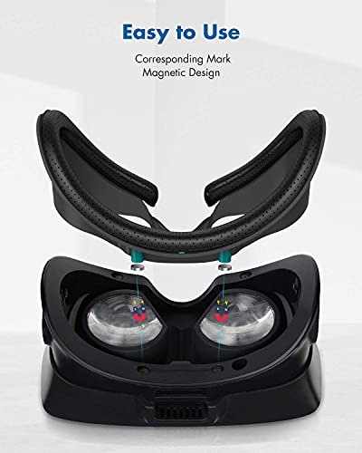 KIWI design Head Strap Cover for Valve Index Accessories and VR Facial Interface Bracket with Anti-Leakage Nose Pad